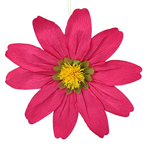 XL 3D-Papierblume Papierblüte Krepppapier-Blume zum Hängen Ø30cm, Party-Dekoration zum Geburtstag Bachelorette Hochzeit Babyparty Brautparty Party-Dekoration (Pink) von MIJOMA