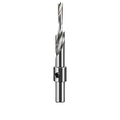 1/5 Stück Holzbearbeitungs-Salatbohrer, 10 mm Schaft, Schnellarbeitsstahl, Senkkopf mit flachem Boden, zweistufiger Stufenbohrer(5x12 Salad Drill) von MIKFESPO