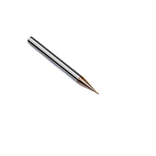1 Stück/Set HRC60 CNC-Schaftfräser mit erweiterter Reichweite, TiCN-beschichteter Vollhartmetall-Schaftfräser, 0,2/0,4/0,5/0,6/0,8/0,9 mm, 2 Flöten(AL-0.8x4x50mm-2F) von MIKFESPO