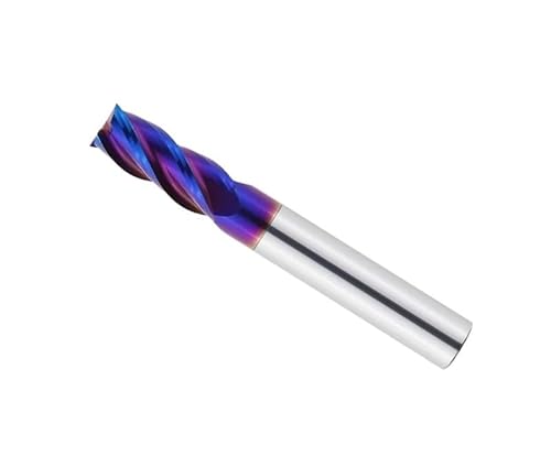 1 stücke 2/4 Flöte Nano-beschichtung Drehmaschine Bohren Und Fräsen Schneiden Werkzeuge HRC45/55/65 Wolfram Stahl Schaftfräser flache Schaftfräser CNC Hartmetall(HRC65 2F,D5xD6x13x50L) von MIKFESPO