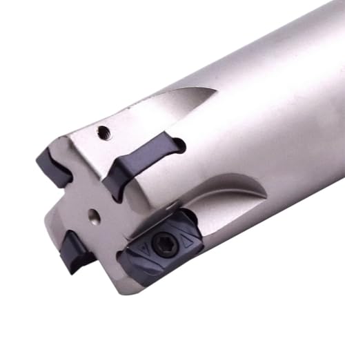 1 stücke EXN03R CNC Schnelle Vorschub Drehmaschine Bearbeitung Legierung Ende Mühle Schaft LNMU Doppel Seite Hartmetall Einsatz Fräser(EXN03R-25-26-200-4T) von MIKFESPO