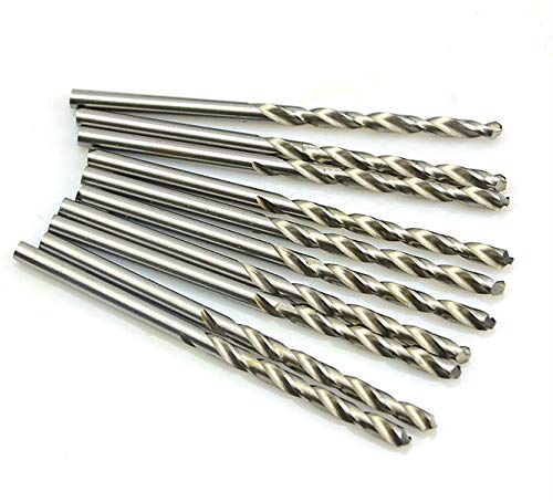 100 Stück HSS-Spiralbohrer mit geradem Schaft, 0,5–3,2 mm, Walnuss, Vajra-Bodhi-Perlen-Perlen-Stanzer, winziges kleines Bit(1.3mm) von MIKFESPO