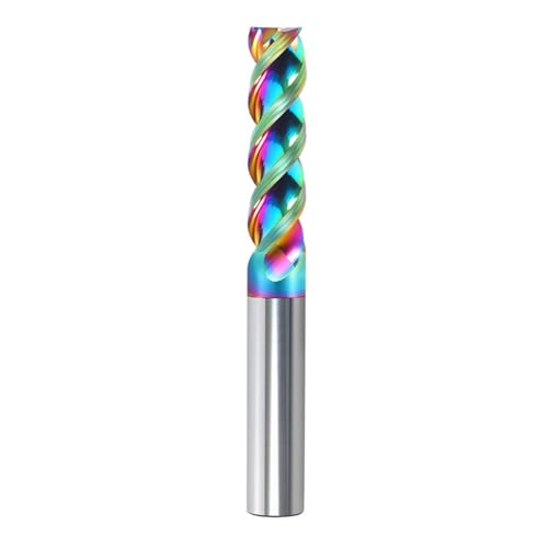 1pc HRC65 DLC Farbe Beschichtet Hohe Aluminium Fräser CNC U-nut Integral Wolfram Stahl 3 Flöte Hartmetall schaftfräser(14x75x150mm) von MIKFESPO
