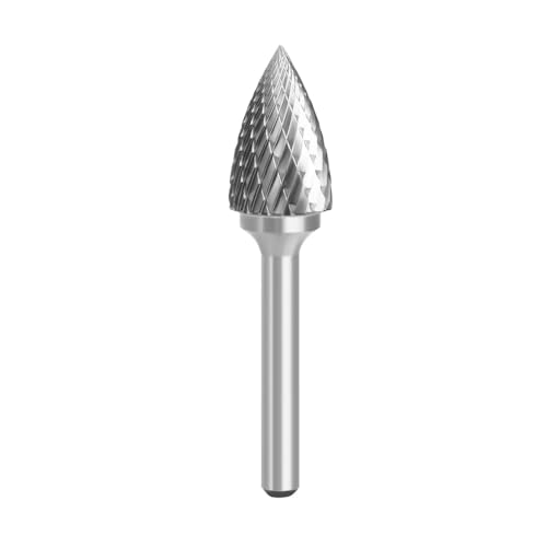 1pc Wolfram Hartmetall Stahl Double Cut Rotary Grat 6/8/10/12/16mm Datei fräser Kopf Holzbearbeitung Elektrische Schleifen Carvin(8mm,GX TYPE) von MIKFESPO