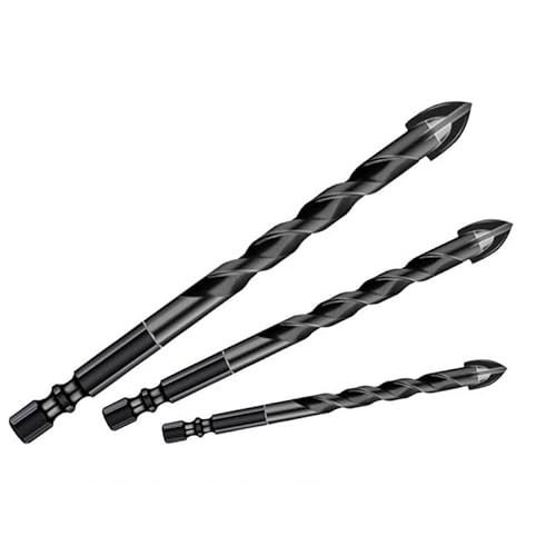 4/5/6/7PCS Zentrum Bohrer Set for Glas, Keramik Fliesen Wand Beton Bohren 3-12mm Hartmetall Bohrer Werkzeuge Set(Set 5) von MIKFESPO