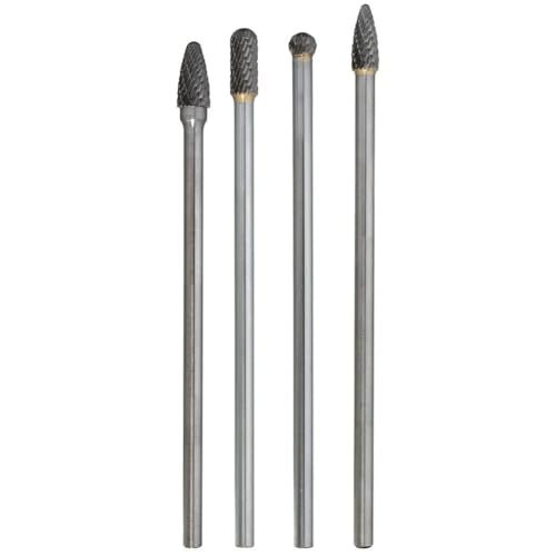 4 Stück 6 mm Rundschaft-Aluminium-Zylinderkopf-Porting-Hartmetall-Porting-Kits, kompatibel mit Elektrowerkzeugen for Schnitzen 4 Stück 6 mm Rundschaft-Aluminium-Zylinderkopf-Porting-Hartmetall-Porting-Kits, kompatibel mit Elektrowerkzeugen for Schnitzen von MIKFESPO
