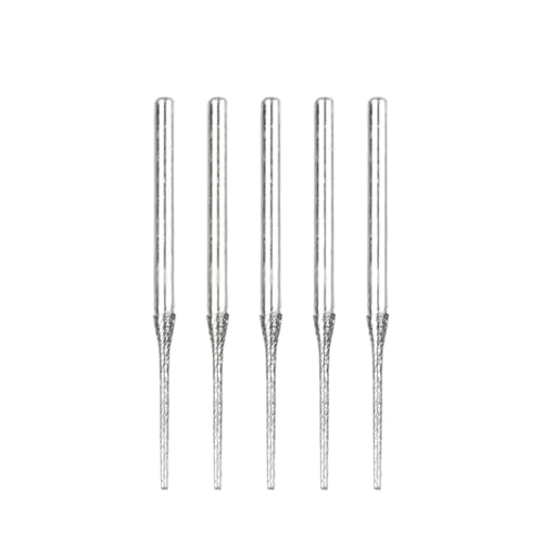 5 Stück 0,8/1/1,2/1,5/1,8/2/2,5 mm diamantbeschichtete Bohrer mit 2,35 mm Schaft, Jade-Bernstein-Schmuck-Diamantbohrer(5PCS 2.0mm) von MIKFESPO
