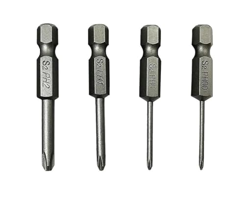 5 stücke 6,35mm Sechskantschaft 50mm Kreuz Schraubendreher-bits Elektrische Fahrer Werkzeuge Legierung Stahl PH00 PH1 PH2 Schraubendreher sockel Bit Werkzeuge(PH1 3mm) von MIKFESPO