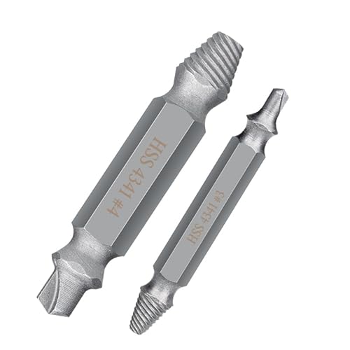 6-teiliges Set for beschädigte Schraubenausdreher, Bohrer-Set, abgestreifte, gebrochene Schraube, Bolzenentferner, Extraktor, leicht herauszunehmen, Abbruchwerkzeuge von MIKFESPO