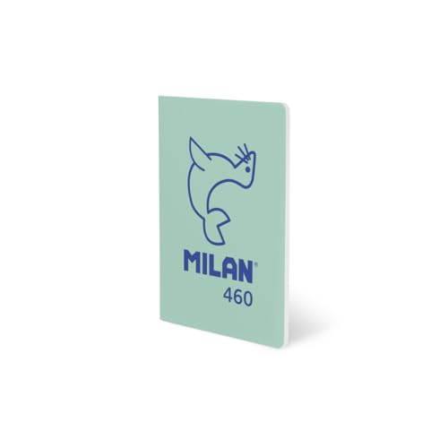 MILAN Notizbuch A5, geheftet, liniertes Papier, 24 Blatt, 95 g/m², Kollektion 460since 1918, Grün von MILAN