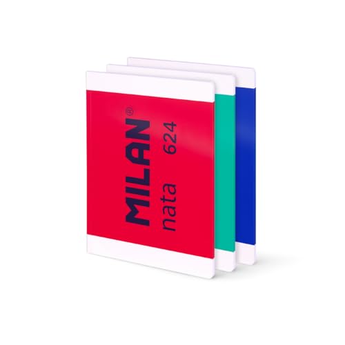 MILAN Packung mit 3 Notizbüchern, A4, geleimt, kariert, 48 Blatt à 95 g/m², Kollektion Nata 624 since 1918 MILAN Packung mit 3 Notizbüchern, A4, geleimt, kariert, 48 Blatt à 95 g/m², Kollektion Nata 624 since 1918 von MILAN