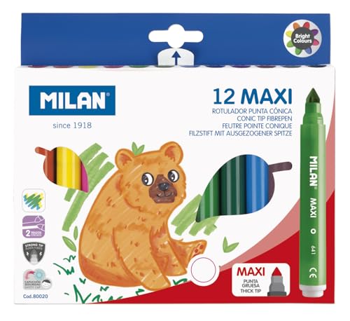 Milan Box 12 Maxi Marker Pens Wasserbasis von MILAN