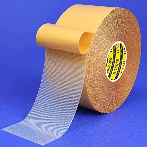 MILEQEE 1 Stück doppelseitiges Gewebeband,50mmx20m,hohe Haftkraft,starkes und robustes Teppichband,langlebiges Klebeband,Mehrzweck-Klebeband,einfaches Entfernen ohne Rückstände,leicht von abreißbar MILEQEE 1 Stück doppelseitiges Gewebeband,50mmx20m,hohe Haftkraft,starkes und robustes Teppichband,langlebiges Klebeband,Mehrzweck-Klebeband,einfaches Entfernen ohne Rückstände,leicht von abreißbar von MILEQEE