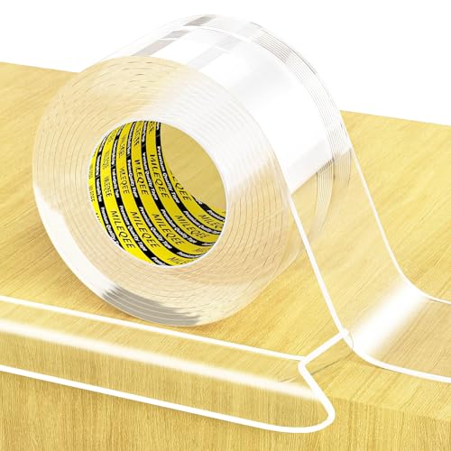 MILEQEE Clear Edge Protector Strip, 45mmx 4m, Scharfe Kante Wrap Cover Tape, selbstklebend Schutz Stoßfänger Guards für Schrank Tür Schreibtisch Glas Tisch Bett Möbel, Küche Arbeitsplatte, wasserdicht MILEQEE Clear Edge Protector Strip, 45mmx 4m, Scharfe Kante Wrap Cover Tape, selbstklebend Schutz Stoßfänger Guards für Schrank Tür Schreibtisch Glas Tisch Bett Möbel, Küche Arbeitsplatte, wasserdicht von MILEQEE