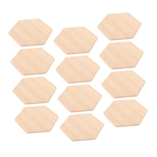 MILISTEN 25 Stück unlackierte Holzstücke sechseckige Holzform Holz sechseckige Ausschnitte Formen unlackiertes Holz Ornament für DIY Kunst Handwerk Ornamente Dekoration, 9 cm von Milisten