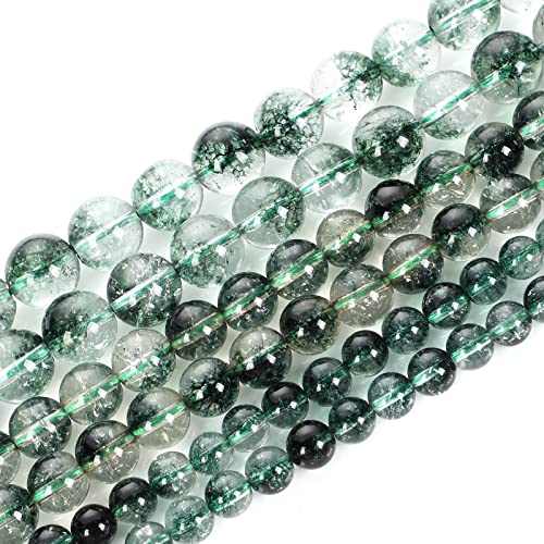 Naturstein, Chorit-Kristalle, runde Perlen, Schmuckherstellung, Armband, DIY-Strang, 4–12 mm, H7381, 4 mm, 88–90 Stück von MILLOO