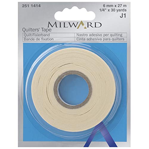 MILWARD Quilter-Klebeband, Weiß, 6 mm x 27 m, 2511414 von Milward