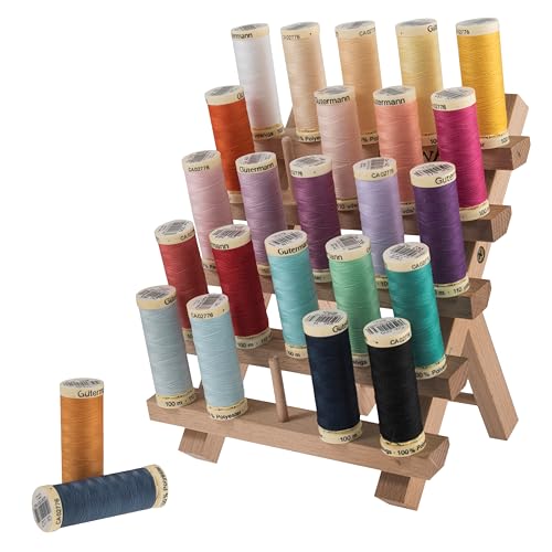 Milward 2511423 Fadenaufbewahrung Nähgarnständer – Garnrollenhalter, freistehend oder an der Wand montiert, 25 Spulen, Natürliches Holz, 14.5 x 15.5 x 18cm Milward 2511423 Fadenaufbewahrung Nähgarnständer – Garnrollenhalter, freistehend oder an der Wand montiert, 25 Spulen, Natürliches Holz, 14.5 x 15.5 x 18cm von Milward