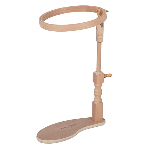 MILWARDS Freihändig verstellbarer Sitzrahmen, Schoßständer, drehbarer Kreuzstichhalter, Buchenholz, mit 20 cm/8 Zoll Rahmen MILWARDS Freihändig verstellbarer Sitzrahmen, Schoßständer, drehbarer Kreuzstichhalter, Buchenholz, mit 20 cm/8 Zoll Rahmen von MILWARDS