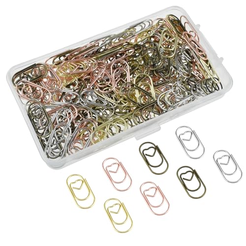 MILYARD Büroklammern in Herzform, Metall, 1,9 cm, kleine Mini-Büroklammern, Lesezeichen, dekorativ, für Büro, Schule, Zuhause, Schreibtisch, Dokumente, Notizen, Papierarbeiten, Scrapbooking MILYARD Büroklammern in Herzform, Metall, 1,9 cm, kleine Mini-Büroklammern, Lesezeichen, dekorativ, für Büro, Schule, Zuhause, Schreibtisch, Dokumente, Notizen, Papierarbeiten, Scrapbooking von MILYARD