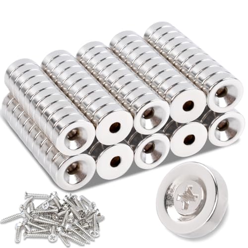 MIN CI 100 Stück Magnete Stark, Neodym Magnete mit Loch 10x3mm M3 Magnete für Magnettafel Magneten Schrauben Schraubbar Flach Kleine Magnet Topfmagnet Küchenschrank Kühlschrank Magnet Rund MIN CI 100 Stück Magnete Stark, Neodym Magnete mit Loch 10x3mm M3 Magnete für Magnettafel Magneten Schrauben Schraubbar Flach Kleine Magnet Topfmagnet Küchenschrank Kühlschrank Magnet Rund von MIN CI