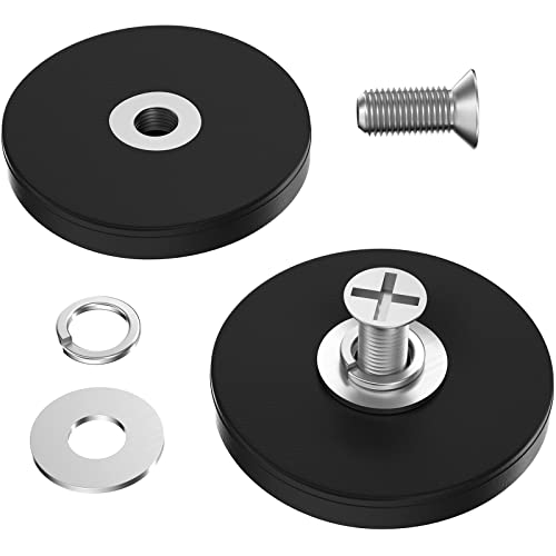 MIN CI 2 Stück Neodym Magnete Extra Stark, Magnet mit Gewinde D43x6mm M4 Magneten Schraubbar Flach Magnete mit Loch Senkkopf Magnete zum Anschrauben Autolichter Topfmagnet Groß Magnet Rund von MIN CI