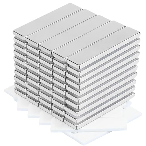 MIN CI 50 Stück Neodym Magnete Extra Stark 40x10x3mm Magnete zum Kleben Lang Magnet Selbstklebend Flach Magnet Stark Groß Klebemagnete MIN CI 50 Stück Neodym Magnete Extra Stark 40x10x3mm Magnete zum Kleben Lang Magnet Selbstklebend Flach Magnet Stark Groß Klebemagnete von MIN CI