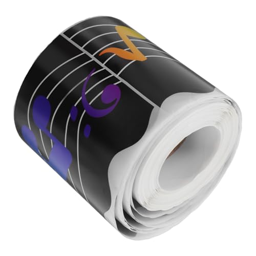 MINAOLULUS 1 Rolle Aufkleber mit Musikrand Aufkleber für Bulletin-Ränder Bulletin Board -Grenzen unterrichten Pinnwand-Boarder Grenzaufkleber Kupferplattenaufkleber Black von MINAOLULUS