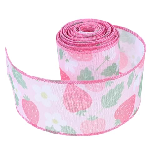 MINAOLULUS 1 Rolle Erdbeerbandbogen Feierband Bedrucktes Band Zum Basteln Partyverpackungsbänder Packband Vorhanden Band Für Blumenstrauß Wickelband Bastelbänder Polyester MINAOLULUS 1 Rolle Erdbeerbandbogen Feierband Bedrucktes Band Zum Basteln Partyverpackungsbänder Packband Vorhanden Band Für Blumenstrauß Wickelband Bastelbänder Polyester von MINAOLULUS