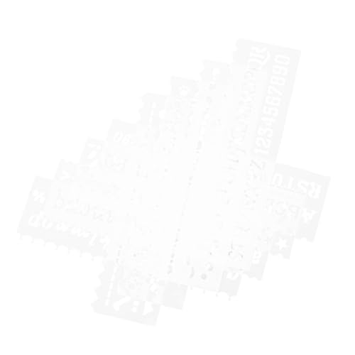 MINAOLULUS 1 Satz Alphabet-malvorlage Kunst Schablonen Kunsthandwerk Schablonen Buchstaben- Und Zahlenschablonen Wiederverwendbare Plastikschablonen Holzmalschablonen Weiß Pp von MINAOLULUS