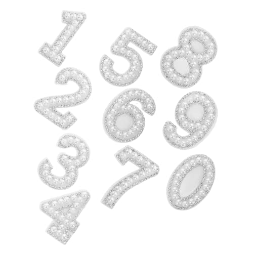 MINAOLULUS 10 Stück Weiße Zahlen-patches Mit 0–9, Kunstperlen, Strasssteine, Zum Aufbügeln, Applikationen Für Kleidung, Hüte, Diy, Nähen, Kleidungsstücke, Applikationen, Zubehör MINAOLULUS 10 Stück Weiße Zahlen-patches Mit 0–9, Kunstperlen, Strasssteine, Zum Aufbügeln, Applikationen Für Kleidung, Hüte, Diy, Nähen, Kleidungsstücke, Applikationen, Zubehör von MINAOLULUS