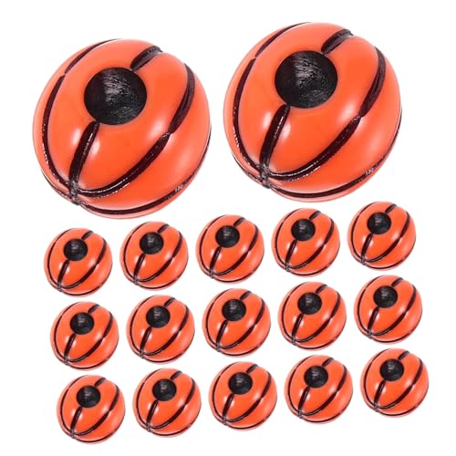 MINAOLULUS 100 Stück Basketballarmband Perlen Basketballperlen für Armbänder Basketball-Perlenarmband sportliche Perle Perlen für die Herstellung von Halsketten Acryl Orange von MINAOLULUS