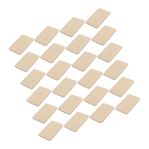 MINAOLULUS 100 Stück Hölzerne quadratische Holzscheiben leere Holzfliesen Holzplatten zum Basteln holzbretter selber machen unfertiges Holzhandwerk Holzquadrate Beige von MINAOLULUS