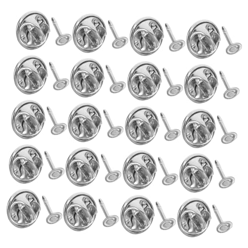 MINAOLULUS 100 Stück Schmetterlingshutschnalle Butterfly-Schnallenstifte leere Brosche Schmucknadeln und Broschen DIY -Stifte Krawattennadeln für Schmetterlingskupplungen Kupfer Silver von MINAOLULUS
