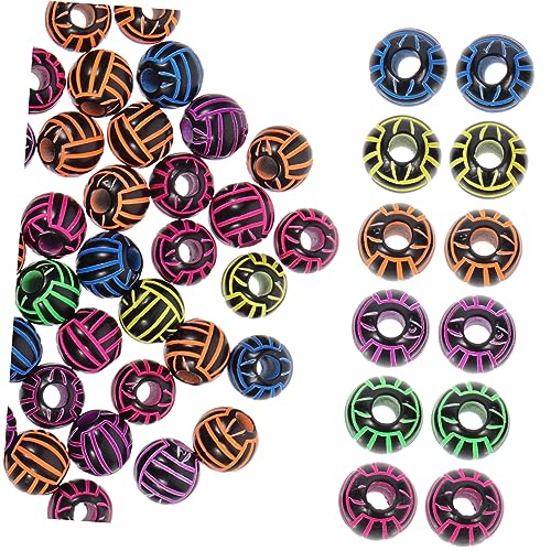 MINAOLULUS 100Stücke Acryl Volleyball Perlen DIY Schmuckzubehör für Armbänder und Sportliche Dekoration für Projekte Hochwertige Langlebige Perlen Realistischer von MINAOLULUS