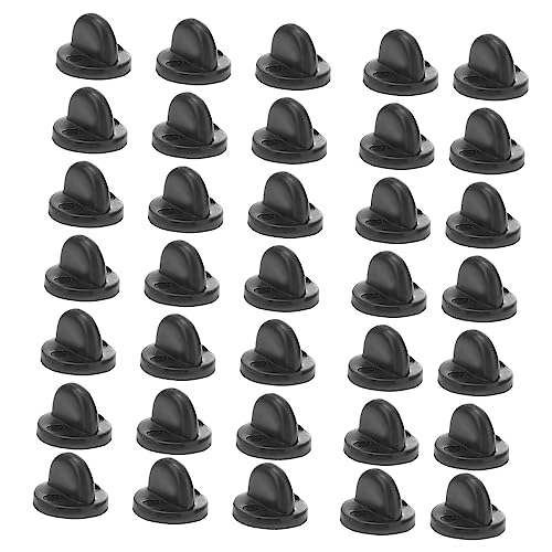MINAOLULUS 100Stücke Anstecker Kappen für Pin Verschlüsse Schwarz für Anstecknadeln Komfortable Halterung für Broschen und Schmuck Zubehör für DIY Projekte von MINAOLULUS