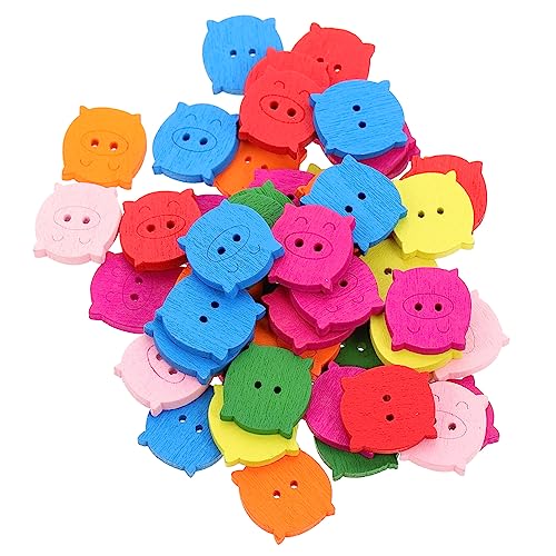 MINAOLULUS 100Stücke Holzknöpfe im Pig Head Design Cartoon Nähknöpfe für Kleidung Bastelprojekte und DIY Dekoration Verzieren von Kleidung und Accessoires MINAOLULUS 100Stücke Holzknöpfe im Pig Head Design Cartoon Nähknöpfe für Kleidung Bastelprojekte und DIY Dekoration Verzieren von Kleidung und Accessoires von MINAOLULUS