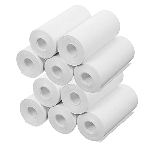 MINAOLULUS 10Rollen Selbstklebende Thermoetiketten für Etikettendrucker Langlebige Wasserfeste für Büro und Schule Korrigieren von Aufklebern von MINAOLULUS