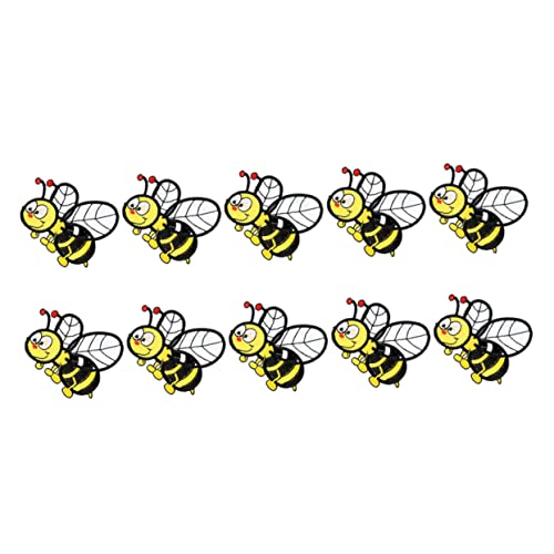 MINAOLULUS 10Stücke Cartoon Bienen Aufnäher zum Aufbügeln Bestickte Patches für Kleidung Taschen Schuhe und DIY Dekoration Hochwertige Materialen für Dauerhafte Anwendung MINAOLULUS 10Stücke Cartoon Bienen Aufnäher zum Aufbügeln Bestickte Patches für Kleidung Taschen Schuhe und DIY Dekoration Hochwertige Materialen für Dauerhafte Anwendung von MINAOLULUS