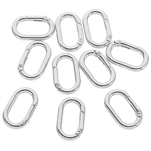 MINAOLULUS 10Stücke Ovaler Federverschluss Metall Hochwertige Karabiner für DIY Projekte Taschen Schlüsselanhänger und Outdoor Aktivitäten Korrosionsbeständig und Langlebig MINAOLULUS 10Stücke Ovaler Federverschluss Metall Hochwertige Karabiner für DIY Projekte Taschen Schlüsselanhänger und Outdoor Aktivitäten Korrosionsbeständig und Langlebig von MINAOLULUS