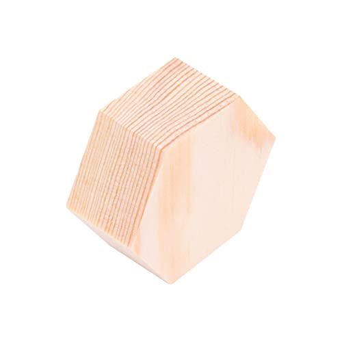 MINAOLULUS 10Stücke Sechseckige Holzplatten Kiefernholz für DIY Handwerk und Bastelprojekte Hochwertiges für Anwendungen von MINAOLULUS