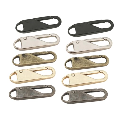 MINAOLULUS 10Stücke Teiliges Reißverschluss Zug Abnehmbare Zipper Reparatur Kits für Taschen und Kleidung Langlebige Legierungsmaterialien Einsetzbar für Jacken Rucksäcke Koffer MINAOLULUS 10Stücke Teiliges Reißverschluss Zug Abnehmbare Zipper Reparatur Kits für Taschen und Kleidung Langlebige Legierungsmaterialien Einsetzbar für Jacken Rucksäcke Koffer von MINAOLULUS