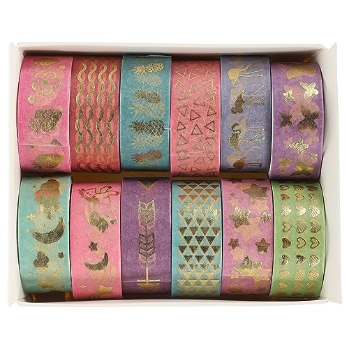 MINAOLULUS 12Stücke Dekoratives Washi Tape Roll Vintage Klebeband für Scrapbooking DIY Bastelprojekte Masking Tape für Journaling und Partydekorationen Vielseitig Einsetzbar MINAOLULUS 12Stücke Dekoratives Washi Tape Roll Vintage Klebeband für Scrapbooking DIY Bastelprojekte Masking Tape für Journaling und Partydekorationen Vielseitig Einsetzbar von MINAOLULUS