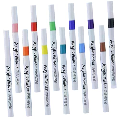 MINAOLULUS 12Stücke Teiliges Acrylmarker Schnelltrocknende Wasserfeste Farbstifte für Kalligraphie Zeichnungen und DIY Projekte Profis und Anfänger Hochwertige Acrylfarbe MINAOLULUS 12Stücke Teiliges Acrylmarker Schnelltrocknende Wasserfeste Farbstifte für Kalligraphie Zeichnungen und DIY Projekte Profis und Anfänger Hochwertige Acrylfarbe von MINAOLULUS