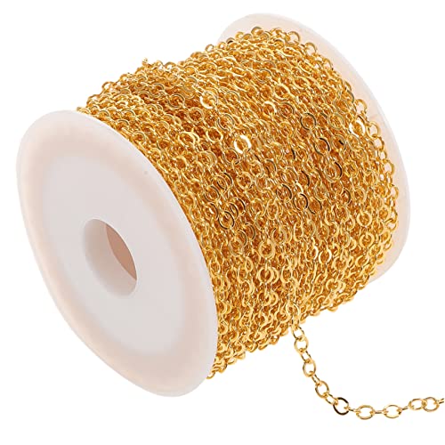 MINAOLULUS 1Rolle DIY Kupferkette Spule Schmuckzubehör für Armbänder und Schlüsselanhänger Langlebige und Robuste für Bastelprojekte und Schmuckherstellung von MINAOLULUS