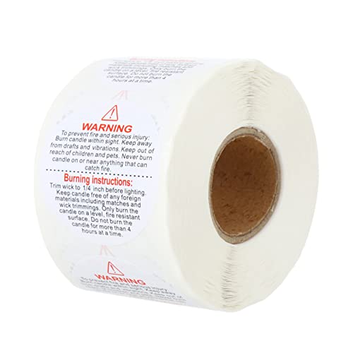 MINAOLULUS 1Rolle Klebstoffkerze Warnaufkleber Etiketten für Kerzenbehälter Umweltfreundliches Sicherheitsinformationen für Kerzenherstellung und DIY Projekte MINAOLULUS 1Rolle Klebstoffkerze Warnaufkleber Etiketten für Kerzenbehälter Umweltfreundliches Sicherheitsinformationen für Kerzenherstellung und DIY Projekte von MINAOLULUS