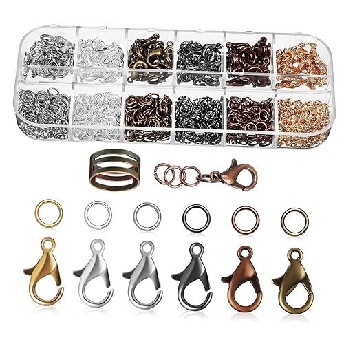MINAOLULUS 1Satz Karabinerverschlüsse Biegeringe Lobster Clasp Öffner Ringe Handgefertigte Schmuckmaterialien für Halsketten Armbänder DIY Bastelbedarf MINAOLULUS 1Satz Karabinerverschlüsse Biegeringe Lobster Clasp Öffner Ringe Handgefertigte Schmuckmaterialien für Halsketten Armbänder DIY Bastelbedarf von MINAOLULUS