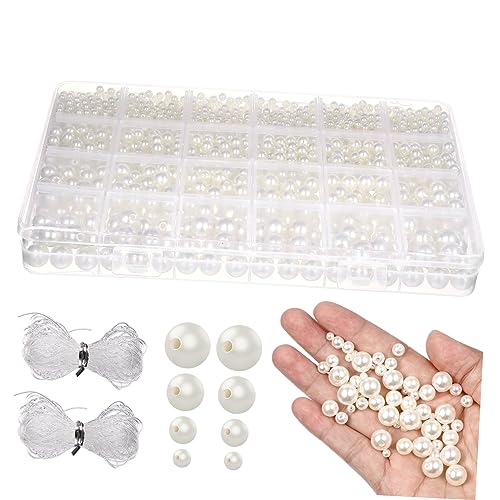 MINAOLULUS 1Satz Kunstperlen Gebohrte Weiße Perlen mit Elastischer Schnur DIY Schmuckherstellung und Bastelprojekte für Armbänder MINAOLULUS 1Satz Kunstperlen Gebohrte Weiße Perlen mit Elastischer Schnur DIY Schmuckherstellung und Bastelprojekte für Armbänder von MINAOLULUS