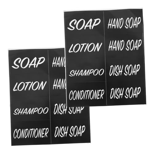 MINAOLULUS 2 Blatt Badetags Wäscheetiketten für Behälter Wäscheetiketten für Gläser Etikettenaufkleber für Badezimmerflaschen Haushaltsetiketten Perle Synthetic Paper Black MINAOLULUS 2 Blatt Badetags Wäscheetiketten für Behälter Wäscheetiketten für Gläser Etikettenaufkleber für Badezimmerflaschen Haushaltsetiketten Perle Synthetic Paper Black von MINAOLULUS