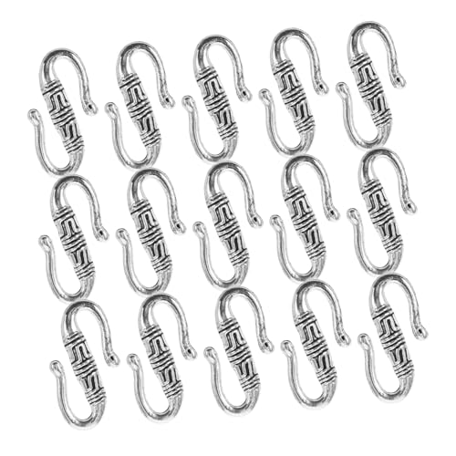 MINAOLULUS 20Stücke Antik Silber S Verschlüsse für Armbänder Retro Legierungs Schmuckverschluss für DIY Schmuckherstellung für Bastelprojekte von MINAOLULUS